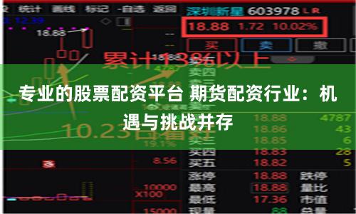 专业的股票配资平台 期货配资行业:机遇与挑战并存